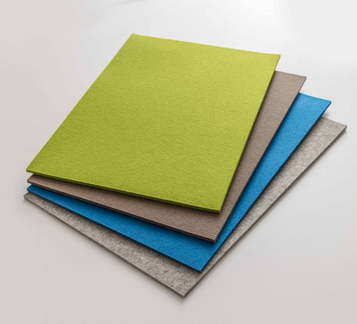 Sitzauflagen Wollfilz 4er Set, 4 Farben